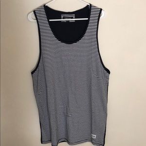 Zanerobe Navy blue/white striped tank